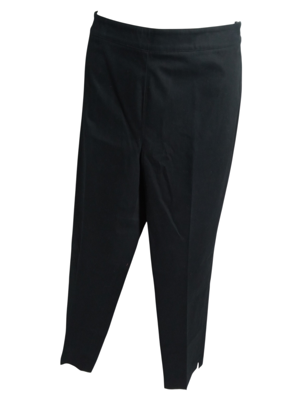 Lafayette 148 New York Blue Tapered Trousers Side Zip High Rise Tailored Pants